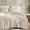 Natural, variant on PHF Cotton Muslin Comforter Set Queen Size, Ultra Soft Breathable & Lightweight Bedding Set for All Seasons, 1 Comfy Comforter 90"x90", 2 Pillow Shams 20"x26", White