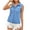 Blue, variant on Lovskoo 2024 Women's Casual Distressed Button Down Sleeveless Denim Jean Shirt Tops Blue