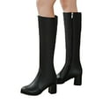 thumbnail image 3 of KELINFONG Women's Gogo Boots Square Toe Knee High Boots for Women Warm and Comfortable Boots, 3 of 7
