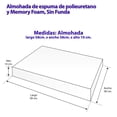 thumbnail image 5 of Almohada Media 3 Capas Con Memory Foam La Fabrica de Espuma Almohada 3 capas con MEMORY FOAM sin Funda, 5 of 5