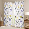 thumbnail image 2 of Homewish Cute Loves Blackout Curtains Set of 2 (52x84 Each),Cartoon Flower Floral Window Curtains,White Purple Yellow Curtains and Drapes For Girl,Super Cozy Room Decor, 2 of 6