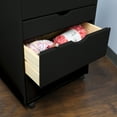 thumbnail image 6 of Jela Solid Wood 6+2 Drawer Wide Roll Cart in Black, 6 of 11
