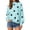 Light Blue #029, variant on Women's Polka Dot Mock Neck Long Sleeve Pullover Sweatshirt Oversized Drop Shoulder Loose Fit Casual Fall Tops, S-2XL