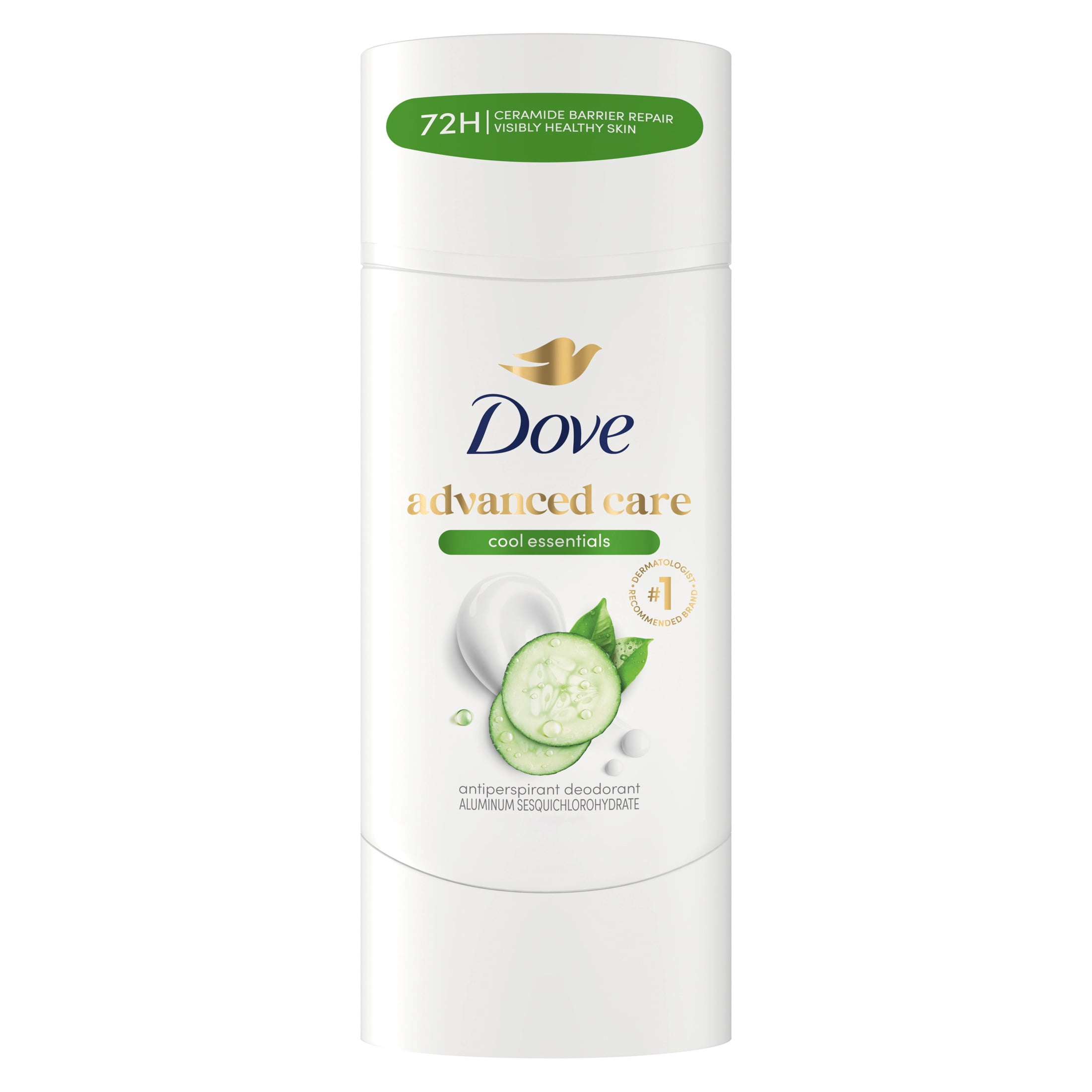 (4 pack) Dove Advanced Care Antiperspirant Deodorant for Women Cool Essentials 72 Hour Sweat & Odor Protection, 2.6 oz