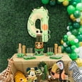 thumbnail image 4 of Animal Number 4 Balloons, Standing Foil 40inch Cartoon Giant Number 4 Balloons, Cute Animal 4th Birthday Balloons for Kids Wild Jungle Safari Party 4th Birthday Decorations, 4 of 7