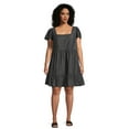 thumbnail image 2 of Terra & Sky Women's Plus Size Square Neck Swing Dress, 2 of 5