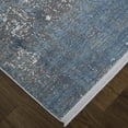 thumbnail image 3 of Feizy Cadiz Modern Abstract, Blue/Gray/Silver, 13' x 20' Area Rug Sheen Casual Distressed Floor Rug for Living room Bedroom, 3 of 7