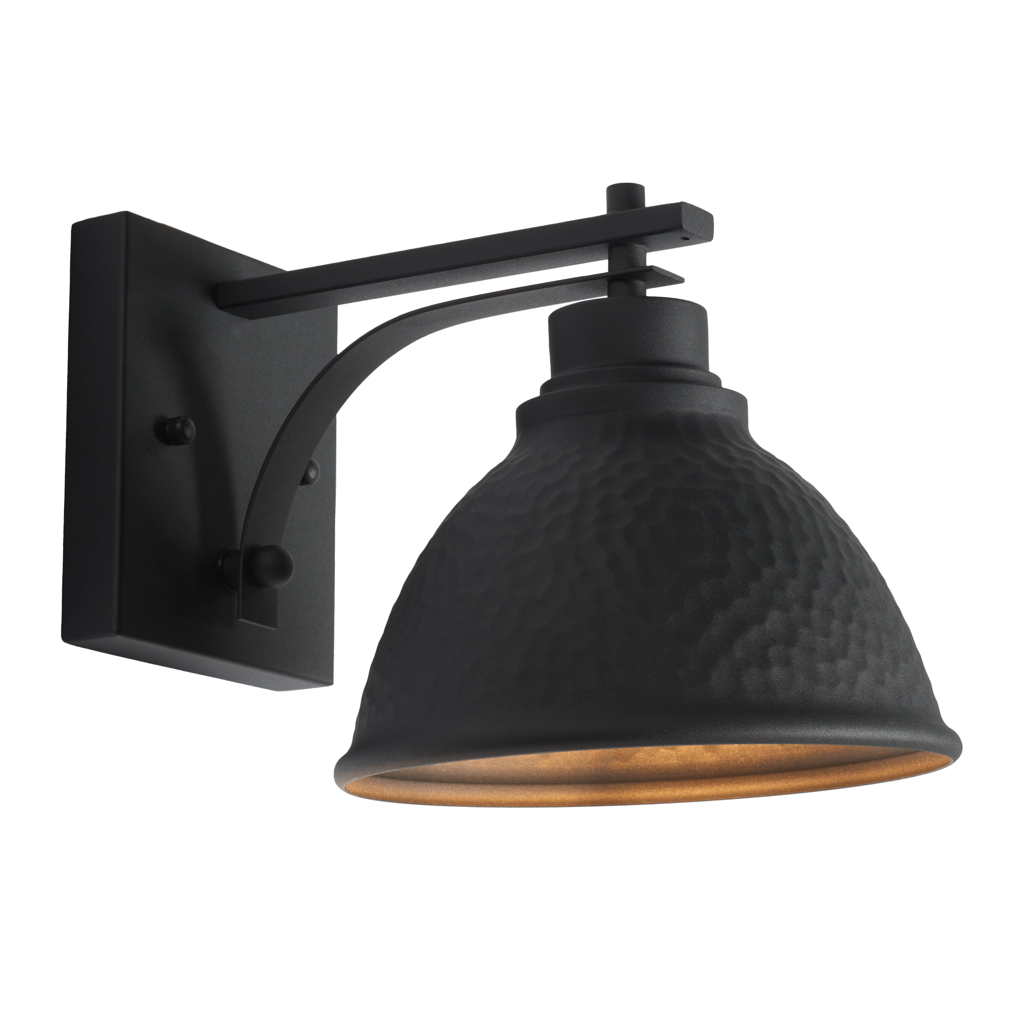 SAFAVIEH Melila 2-Light A19 Black Steel Wall Sconce with Black Shade, Set of 2