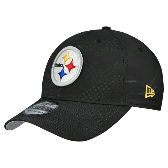 Men's New Era Black Pittsburgh Steelers Tonal Camo 39THIRTY Stretch Fit Hat