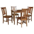 thumbnail image 3 of 30'' Square Solid Wood Dining Table with 4 Splat Back Dining Chairs in Espresso, 3 of 5