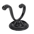 thumbnail image 1 of 6PCS Coat and Hat Hook Zinc Alloy Black Color Wall Mounted 2 Claws Retro Coat Hook with 26 Screws, 1 of 3