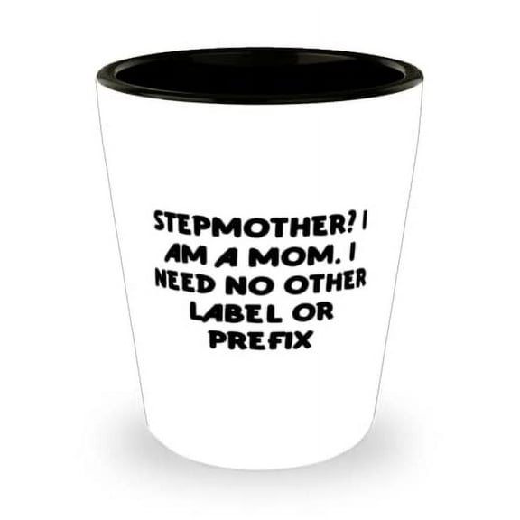 Unique Stepmother Shot Glass, Stepmother I Am A Mom. I Need No Other Label Or Prefix, Inspire for Mom, Mother's Day