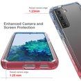 thumbnail image 5 of CoverON For Samsung Galaxy S21 FE Phone Case, Gradient Heavy Duty Clear Full Body Shockproof Cover, Blue / Pink, 5 of 9