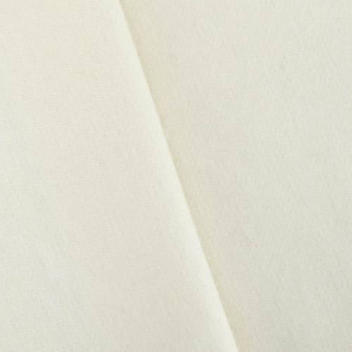 Soft White Wool Blend Doubleweave Flannel Coating, Fabric By the Yard
