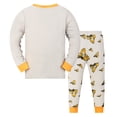 thumbnail image 5 of Xudanell Boys Pajamas 100% Cotton Truck Pjs Toddler 2 Piece Sleepwear Kids Winter Clothes Set 3t-10t (Yellow, 6-7 Years), 5 of 9