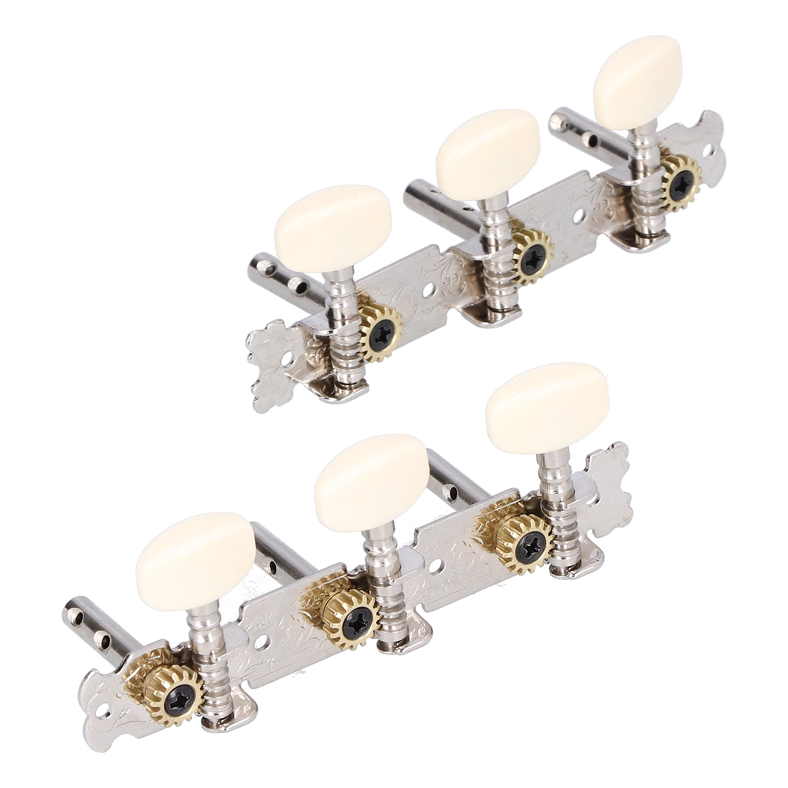 Metallor Classical Guitar Tuning Pegs Machine Heads Tuning Keys Tuners Single Hole 3L 3R Chrome. 