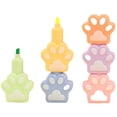 thumbnail image 1 of 1 Juego de Resaltadores de dibujos animados, Resaltadores en forma de pata de gato, Resaltadores pequeños, Resaltadores de colores, 1 of 7