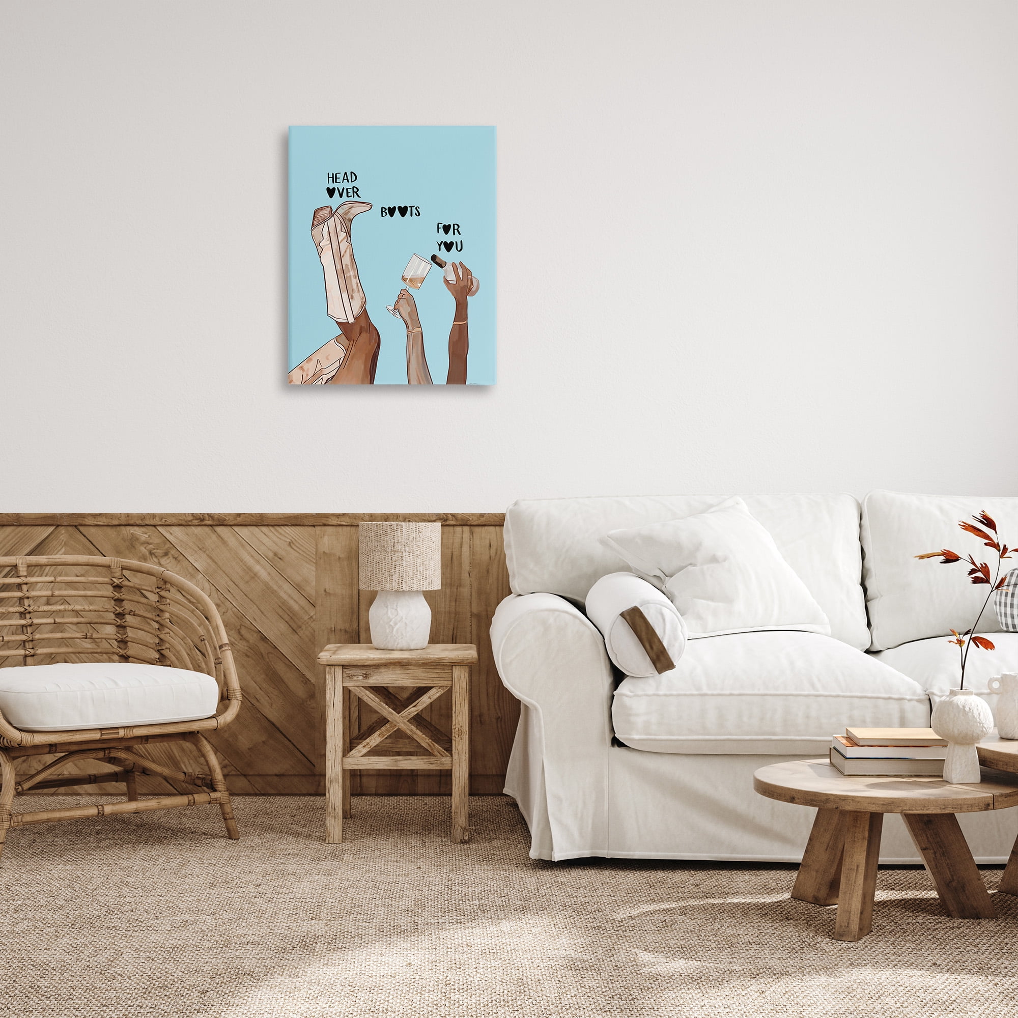 Stupell Industries Romantic Cowgirl Phrase Food & Beverage Painting Gallery Wrapped Canvas Art Print Wall Art, 24 x 30