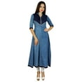 thumbnail image 4 of Bimba Women Ethnic Anarkali Kurta Block Print Designer Kurti Casual Wear Dress, 4 of 9