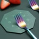 thumbnail image 5 of Juego de 8 tenedores de ensalada coloridos, tenedores de postre arcoíris de acero inoxidable, tenedor de cubiertos de 8 piezas, 5 of 5