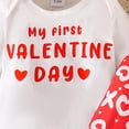 thumbnail image 4 of Tiijoy Baby Girls Valentine's Day Outfits Long Sleeve Romper Overalls with Hat, Sizes 0-3M, 4 of 8