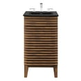 thumbnail image 3 of Sink Vanity Cabinet, Wood, Brown Walnut Black, Modern Contemporary Urban Design, Hotel Bedroom Bathroom Master Suite Guest, 3 of 10