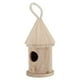 thumbnail image 1 of Casa De Pájaros Redonda Colgante Nido De Pájaros De Madera DIY Jaula De Pájaros De Madera Decoraciones De Jardín Al Aire Libre Para Refugio De Pájaros Lugar De Descanso, 1 of 7