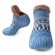 thumbnail image 4 of Hombres Mujeres Invierno Interior Slippers Calcetines Calcetines calientes de piso difuso (26 cm) Azul, 4 of 4