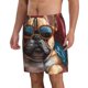 thumbnail image 2 of Balery French Bulldog In Sunglasses Traje de Baño Estilo Hawaiano para Hombre, Shorts de Secado Rápido con Bolsillos-Large, 2 of 6
