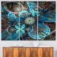 thumbnail image 1 of Design Art - Fractal Blue Flowers, 1 of 1