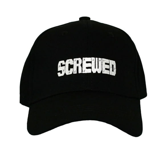 Road Rage Screwed Embroidered 100% Cotton Casual Baseball Cap, Black, 1