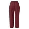 thumbnail image 6 of WENWU Women'S Pants Women'S Casual Pants Red Work Pants Women Workout Pants Women Loose Fit Cargo Pants Women High Waisted Summer Clothes for Women, 6 of 6