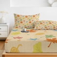 thumbnail image 6 of Twin Sze Fitted Sheet Set - Fall Maple Leaf 2 Piece Bedding Sets 16" Deep Pocket Fitted Sheet with 1 Pillowcase, Watercolor Botanical Autumn Thanksgiving Brushed Microfiber Hotel Luxury Bed Sheets, 6 of 9