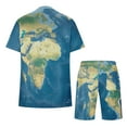 thumbnail image 5 of UVEASISHA Mens Tracksuit Set Two Piece,Casual Short Sets for Men Fashion World Map Print Shorts Sweatsuit Big and Tall Summer Casual Workout Athletic Outfits Set Back to College Sale, 5 of 5