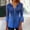 Blue, variant on Xdegoge Blouses Dressy Tops for Women V Neck 3/4 Bell Sleeve Pleated Flowy Floral Print Elegant Work Office Business Casual Going Out Fashion Tunic Shirts