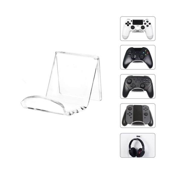 Soporte De Controlador De Acrílico Soporte De Montaje En Pared Gancho Autoadhesivo Colgador De Auriculares Cateissary EL013224-02