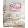 thumbnail image 3 of Pink Gray Ombre Wall Art for Living Room,Canvas Picture Wall Decor for Bathroom Bedroom,Modern Abstract Moire Art Geometric Painting Artwork for Office Kitchen Hallway Dining Room Home Decor 24"x32", 3 of 8