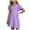 Purple, variant on Zanarzt Girls Princess Dress Cotton Girls Summer Short Sleeve Dress A Line Swing Basic Twirl Party Dresses Black,5-6 Years