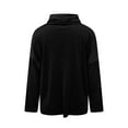 thumbnail image 5 of ClodeEU Women's Velvet Stacked Collar T-shirt , Loose Sleeve Business Dressy Blouse Shirt Top Black,Womens Plus M, 5 of 7