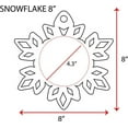 thumbnail image 2 of 25 Units Acrylic Christmas Ornaments Blanks Snow Flake 1/8" Thick - Clear or Solid Color - (Size 8") Made in USA, 2 of 5