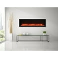 thumbnail image 2 of Remii 55" Extra Slim Modern Metal Indoor or Outdoor Electric Fireplace in Black, 2 of 2