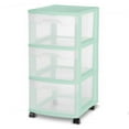 thumbnail image 1 of Sterilite 3 Drawer Cart - Green, 1 of 7