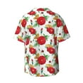thumbnail image 2 of Wukai Rose Flowers Men's Casual Short-Sleeve Button Down Shirt - Lightweight Summer Dress Shirt for Daily Wear-XX-Large, 2 of 7