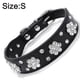 thumbnail image 2 of Lindo collar para perro y gato con diamantes de imitación de flores, collar brillante de cuero PU, 2 of 5