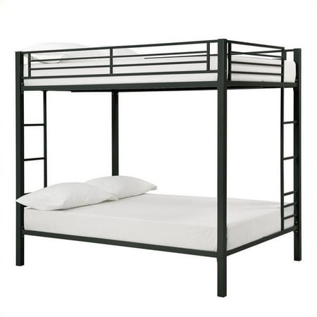 Pemberly Row Metal Full over Full Bunk Bed in Black ...