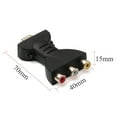 thumbnail image 3 of Qiysamall 1Pc Home to RCA Adapter Practical AV Transfer Electronic Accessory Black, 3 of 11