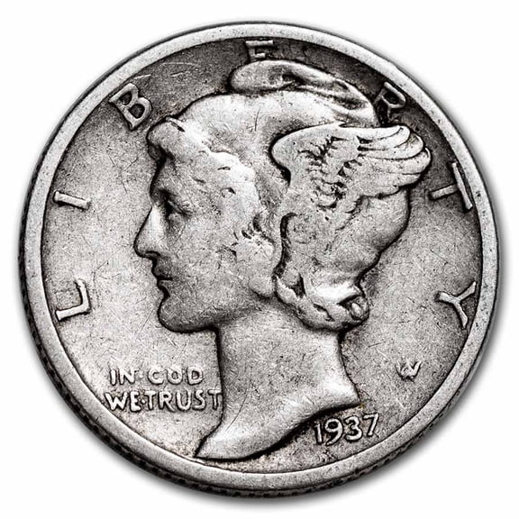 1937-D Mercury Dime Good/VF