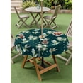 thumbnail image 4 of Outdoor Tablecloth with Umbrella Hole for Patio/Picnic/Party/Camping, Green Summer Botanical Waterproof Table Cloth Round Cover Washable, Spring Floral Birds Farmhouse (Dia 54"), 4 of 8