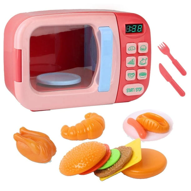 Juego De Juguetes De Cocina, Juguetes Educativos, Mini Simulación De Horno Microondas, Comida, Juego De Simulación, Juego De Rol De Corte Para Niños, Niñas Y Niños Sweethay FN003010-00