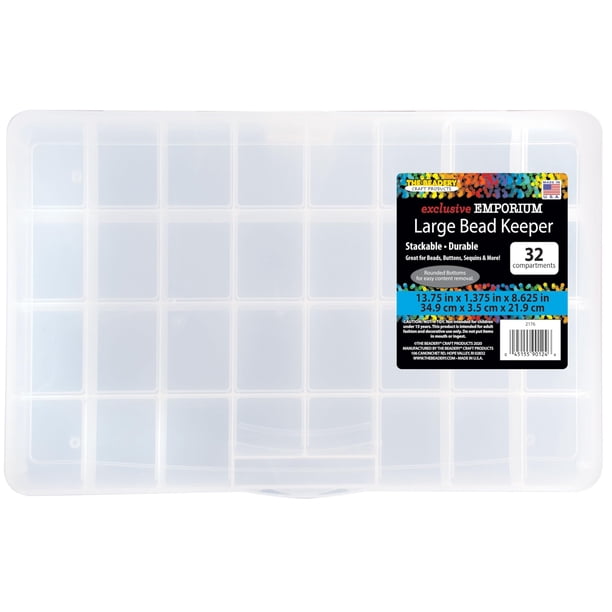 Caja organizadora grande The Beadery con 32 compartimentos
